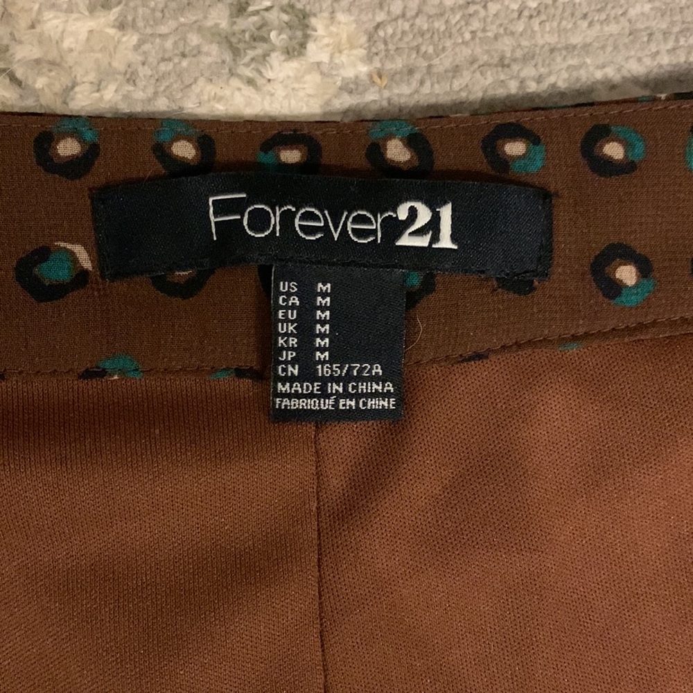 Forever 21 colour block printed pleated mini skirt sizes medium - Picture 5 of 6